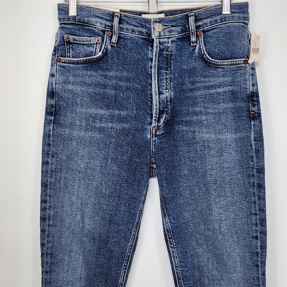 Agolde Nico High Rise Slim Skinny Jeans Cropped Ankle Stretch Button Fly 28 NWT - Picture 3 of 12